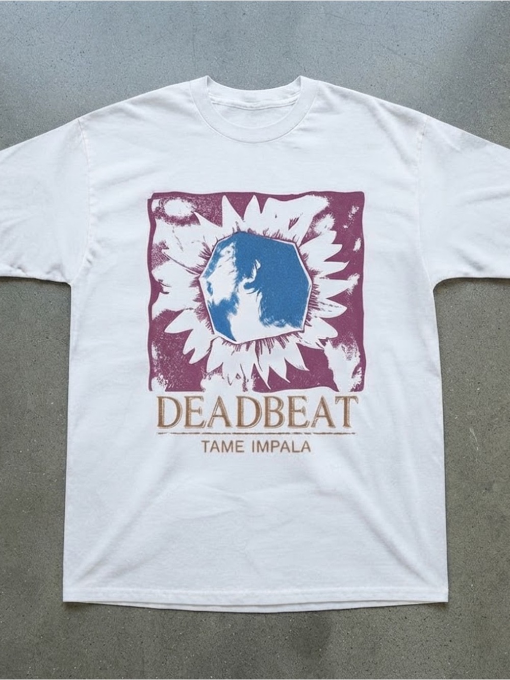Tame Impala Deadbeat Band Merch Gildan Heavy Cotton White T-Shirt